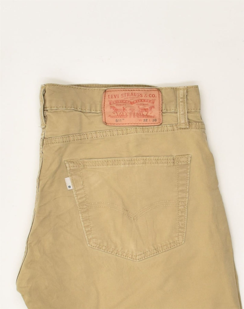 LEVI'S Mens 511 Slim Fit Casual Trousers W32 L30  Beige Cotton | Vintage Levi's | Thrift | Second-Hand Levi's | Used Clothing | Messina Hembry 