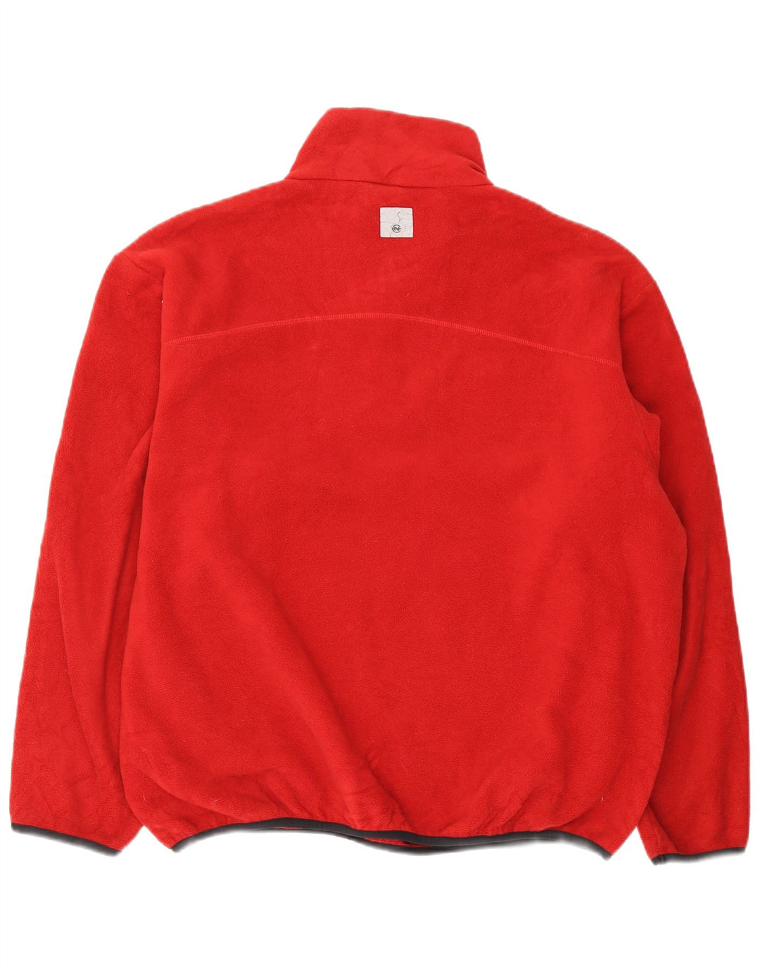Nautica Mens Zip Neck Fleece Jumper XL Red Polyester