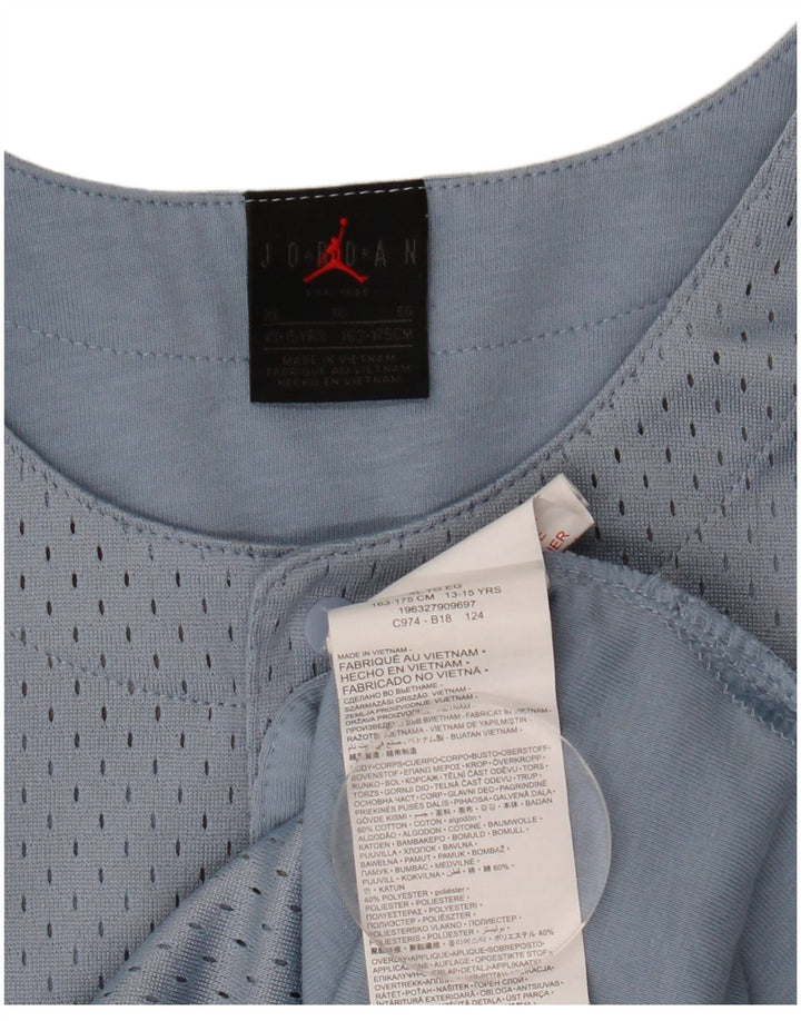 Jordan Boys Tracksuit Top Jacket 13-14 Years Blue Cotton