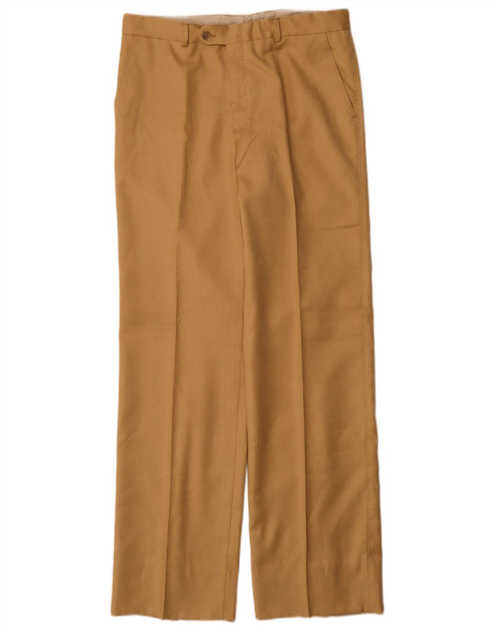 Vintage Mens Straight Suit Trousers IT 48 Medium W30 L32 Beige