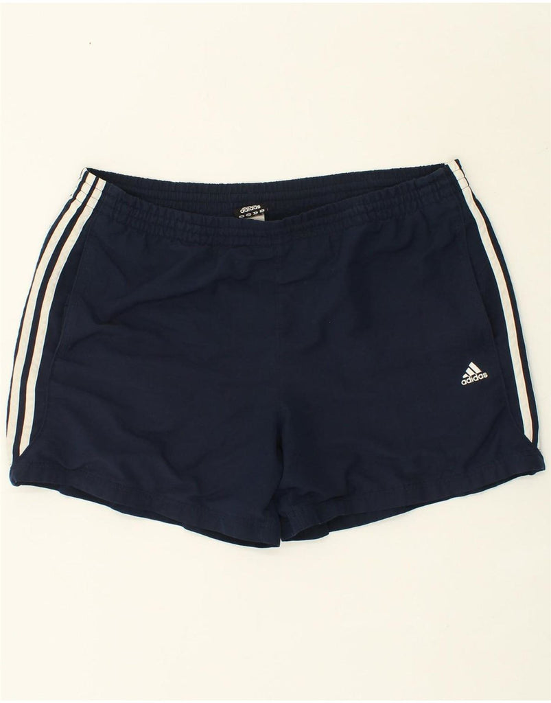 ADIDAS Mens Sport Shorts XL Navy Blue Polyester Vintage Adidas and Second-Hand Adidas from Messina Hembry 