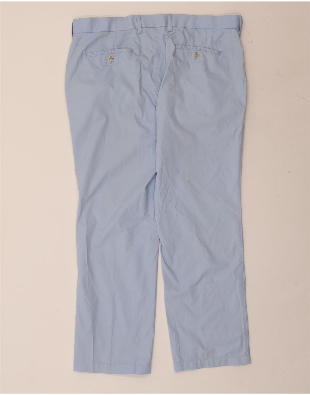 MARKS & SPENCER Mens Blue Harbour Straight Chino Trousers W38 L29 Blue