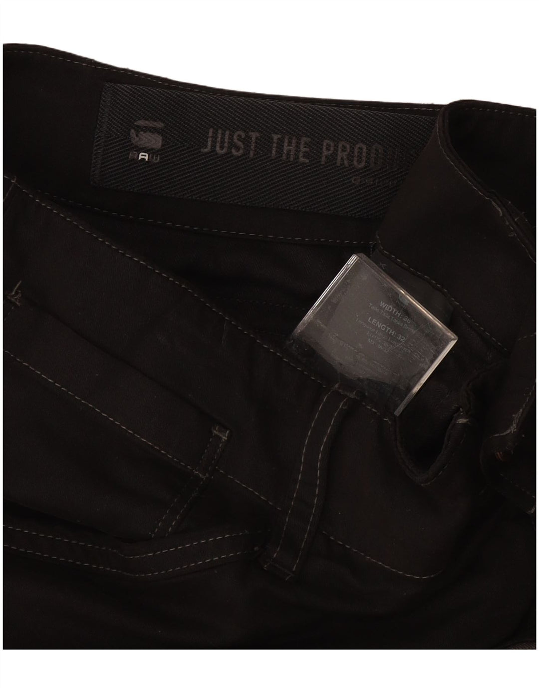 G-STAR Mens Slim Cargo Trousers W36 L32 Black Cotton