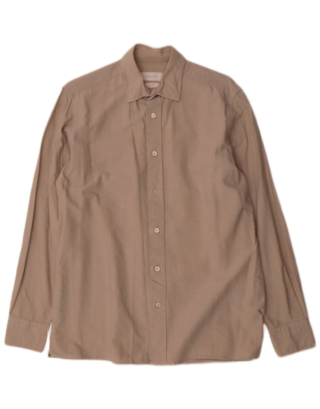 Massimo Dutti Mens Shirt Medium Beige Cotton