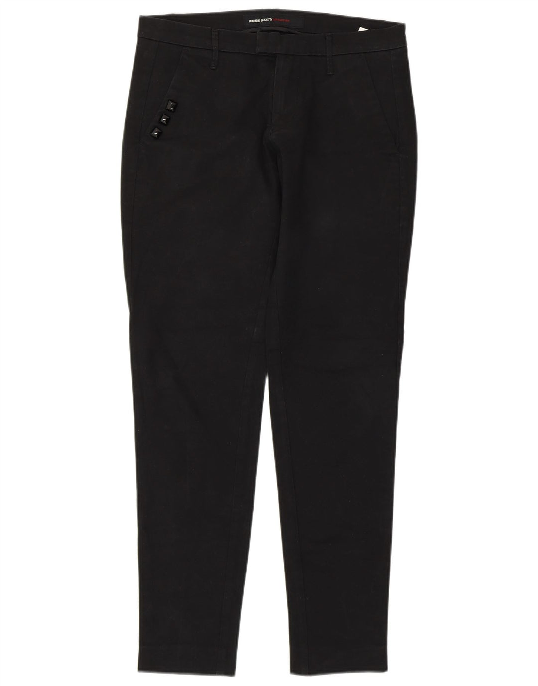 MISS SIXTY Womens Skinny Chino Trousers W26 L28 Black Cotton