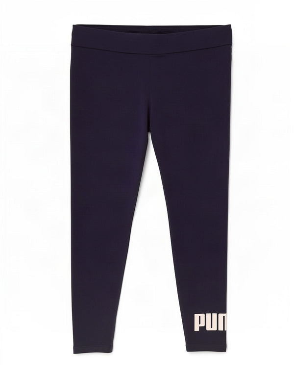 Puma Womens Crop Graphic Leggings UK 18 XL Navy Blue Cotton