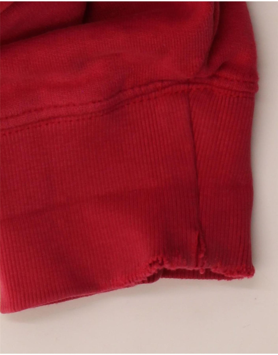 VINTAGE Mens Graphic Hoodie Jumper Medium Red Cotton