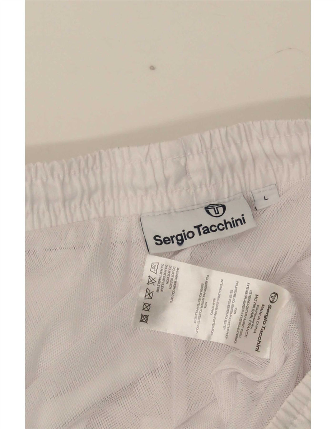 Sergio Tacchini Mens Tracksuit Trousers Joggers Large  White Polyester