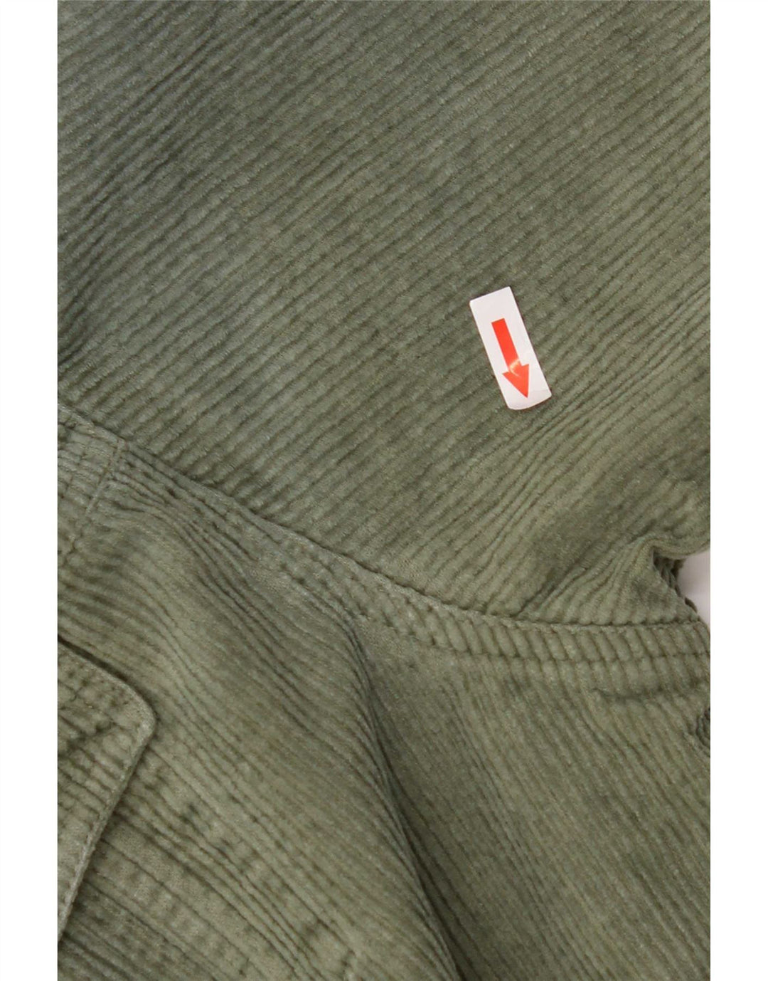 Zara Womens Oversized Corduroy Jacket UK 10 Small Khaki Cotton