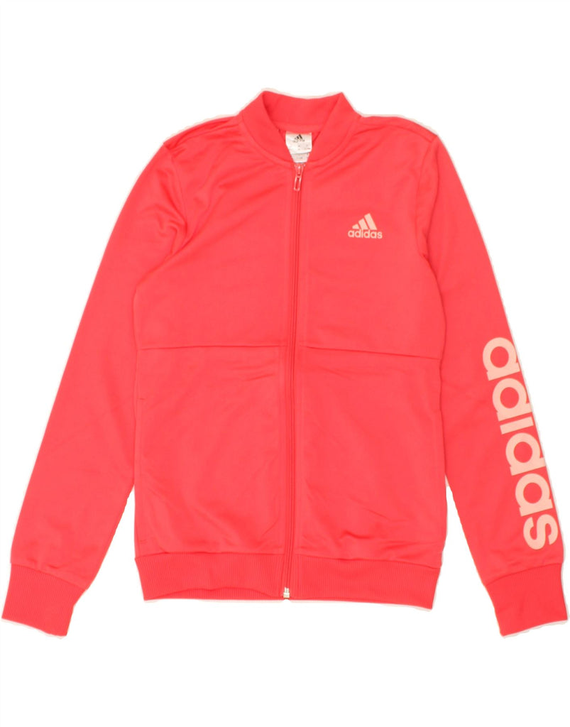 ADIDAS Boys Graphic Tracksuit Top Jacket 11-12 Years Red Polyester | Vintage Adidas | Thrift | Second-Hand Adidas | Used Clothing | Messina Hembry 