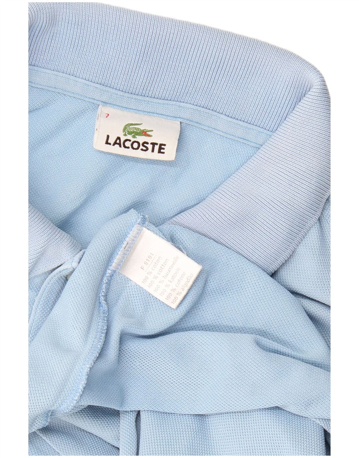 LACOSTE Mens Polo Shirt Size 7 2XL Blue Cotton