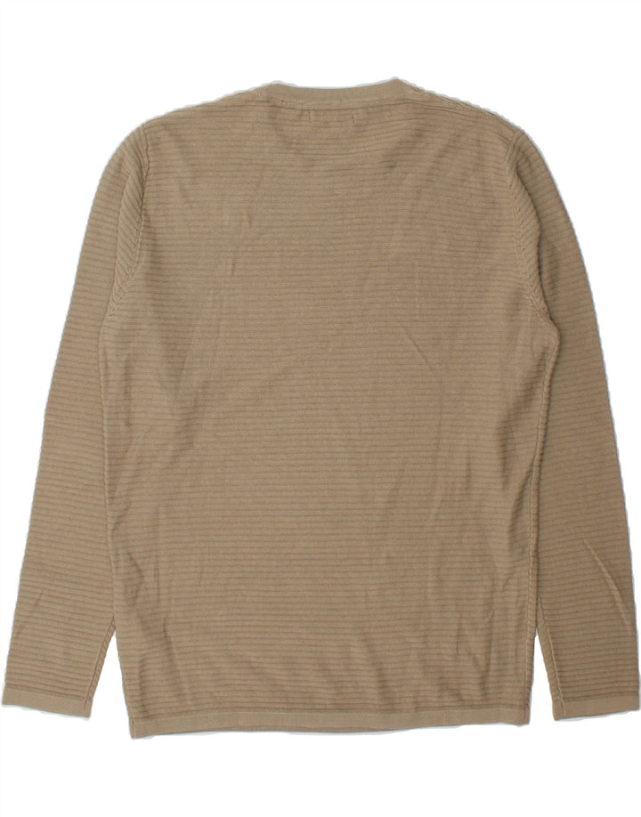 JACK & JONES Mens Crew Neck Jumper Sweater XL Brown Cotton Vintage Jack & Jones and Second-Hand Jack & Jones from Messina Hembry 
