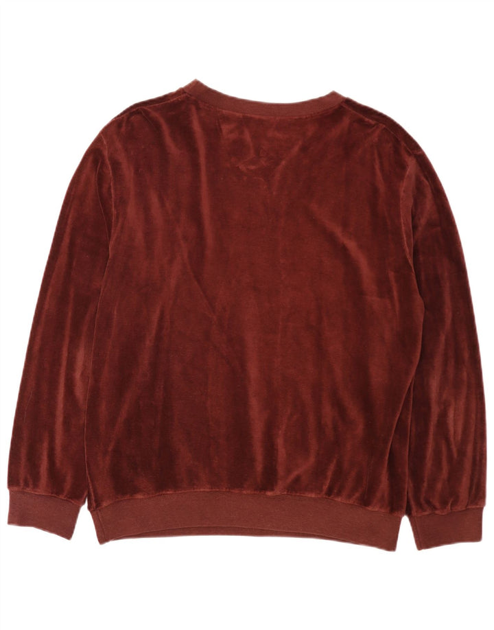 Vintage Mens Top Long Sleeve Medium Burgundy