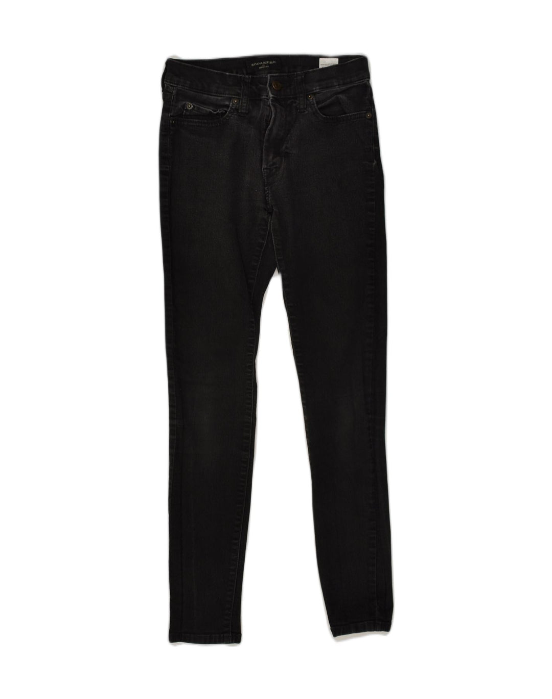 BANANA REPUBLIC Womens Skinny Fit Skinny Jeans W28 L27  Black Cotton | Vintage Banana Republic | Thrift | Second-Hand Banana Republic | Used Clothing | Messina Hembry 