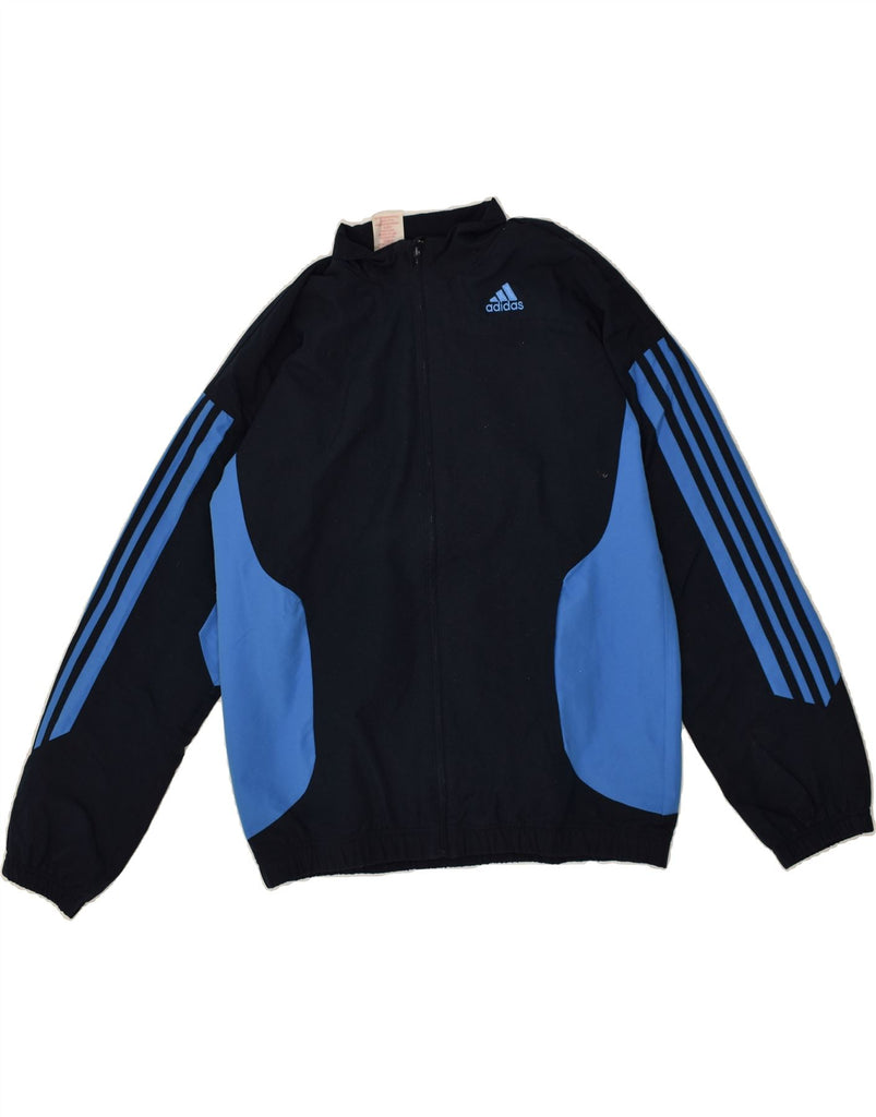 ADIDAS Boys Tracksuit Top Jacket 15-16 Years Navy Blue Colourblock | Vintage Adidas | Thrift | Second-Hand Adidas | Used Clothing | Messina Hembry 