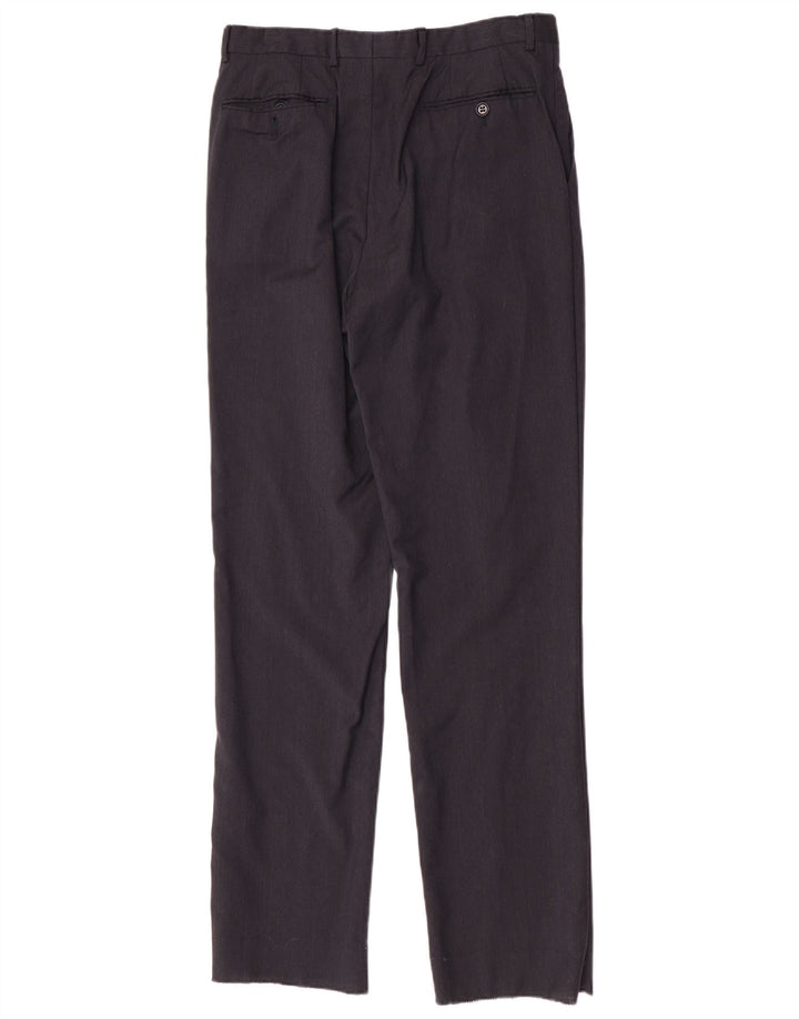 Trussardi Mens Straight Suit Trousers IT 48 Medium W32 L34 Navy Blue