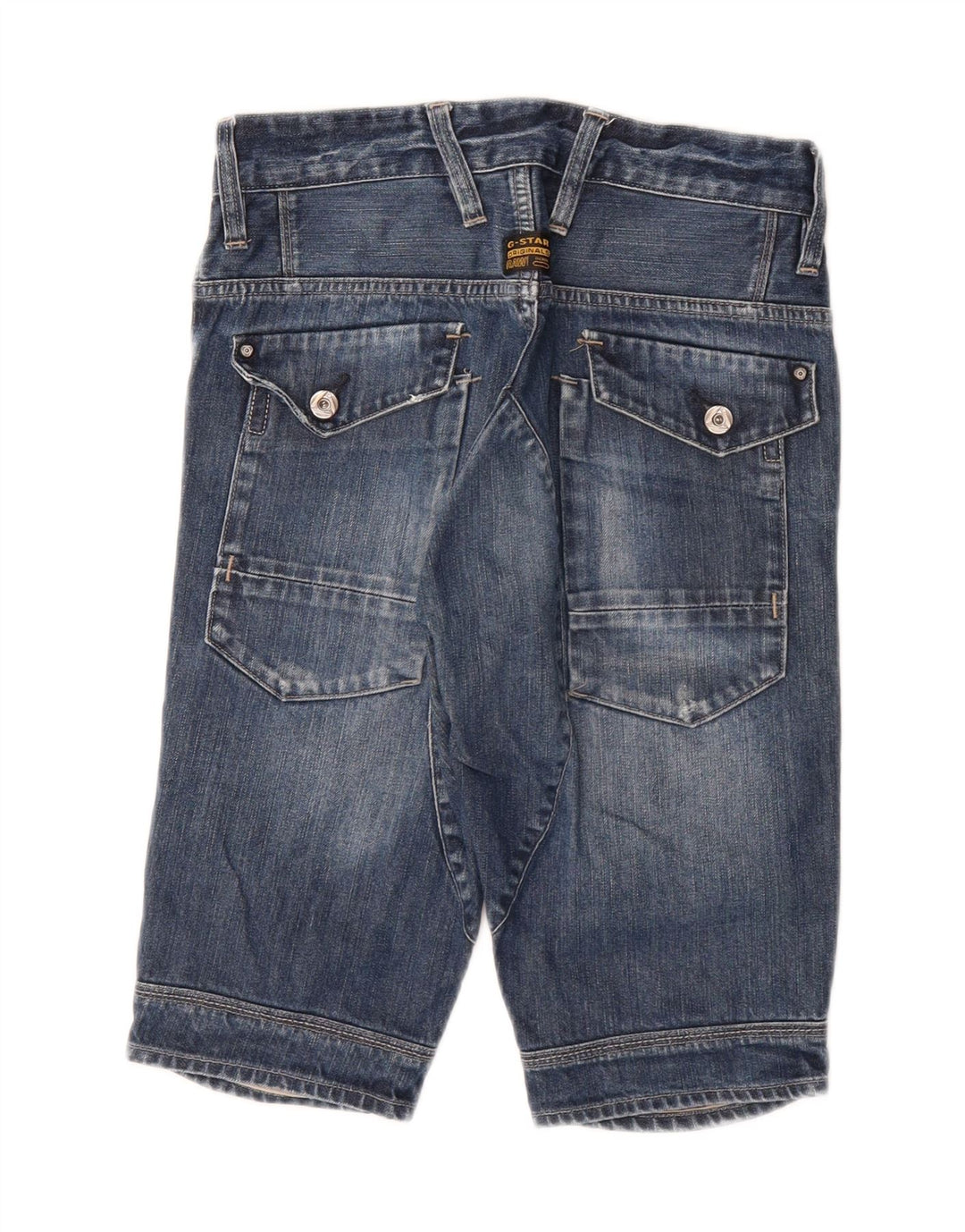 G-STAR Mens Graphic Cargo Shorts W27 XS Blue Cotton Vintage G-Star and Second-Hand G-Star from Messina Hembry 