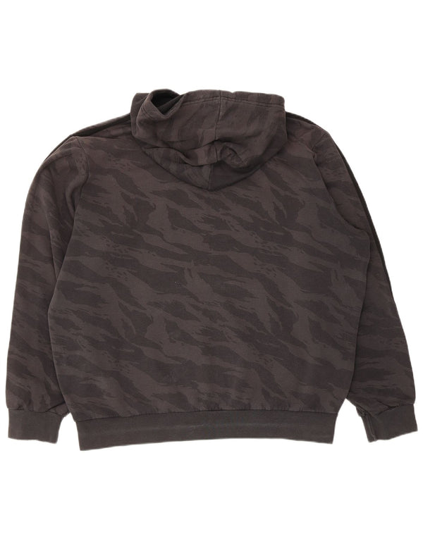 Adidas Mens Hoodie Jumper XL Grey Animal Print