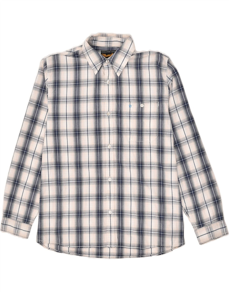 WRANGLER Mens Shirt Medium Blue Check Cotton Vintage Wrangler and Second-Hand Wrangler from Messina Hembry 