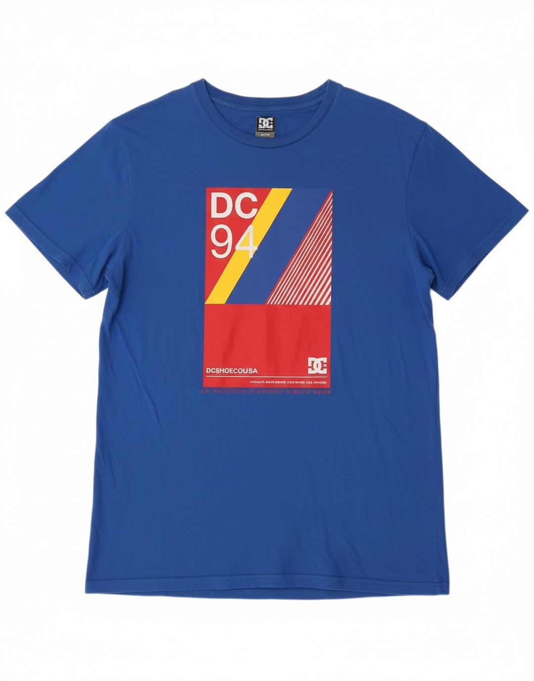 DC Mens Graphic T-Shirt Top Large Blue Cotton