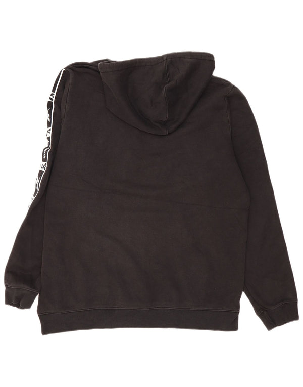 Reebok Mens Graphic Hoodie Jumper XL Black Cotton
