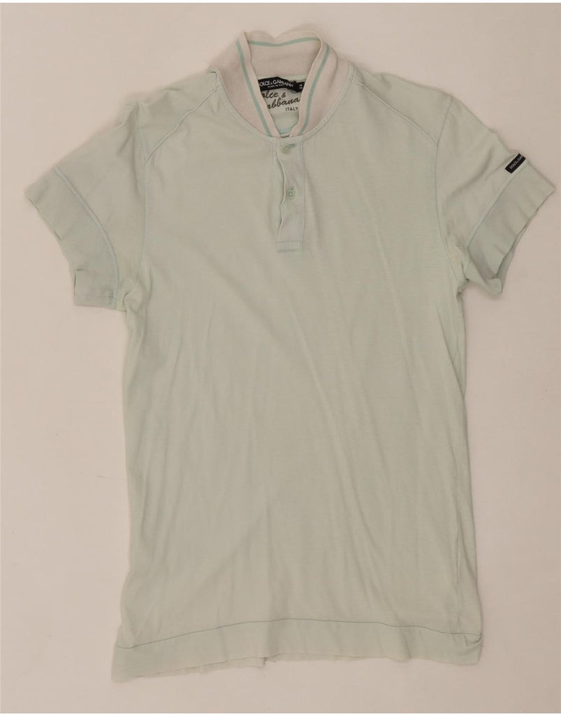DOLCE & GABBANA Mens Polo Shirt IT 44 XS Blue Cotton Vintage Dolce & Gabbana and Second-Hand Dolce & Gabbana from Messina Hembry 