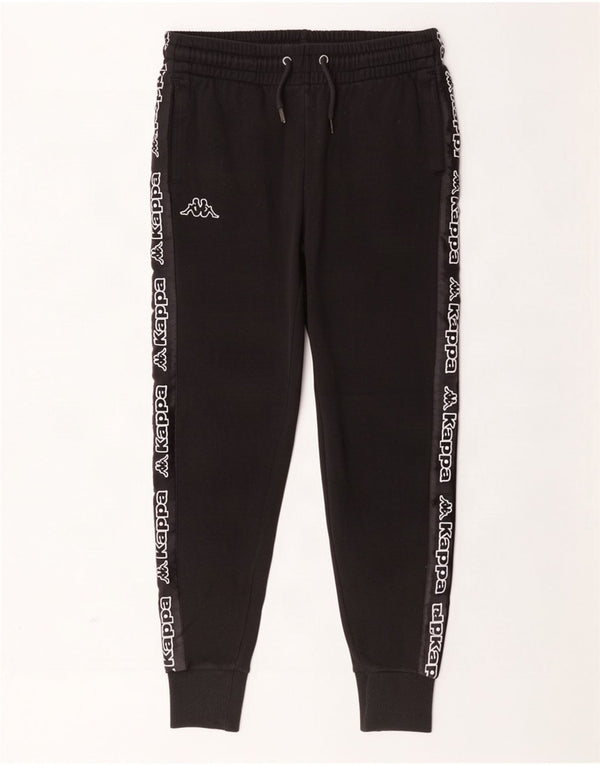 Kappa Mens Graphic Tracksuit Trousers Joggers Small Black Cotton