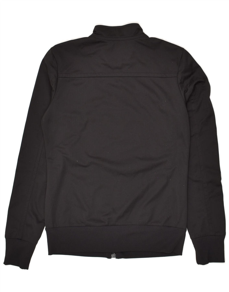 NIKE Womens Graphic Tracksuit Top Jacket UK 10/12 Medium Black Polyester | Vintage Nike | Thrift | Second-Hand Nike | Used Clothing | Messina Hembry 