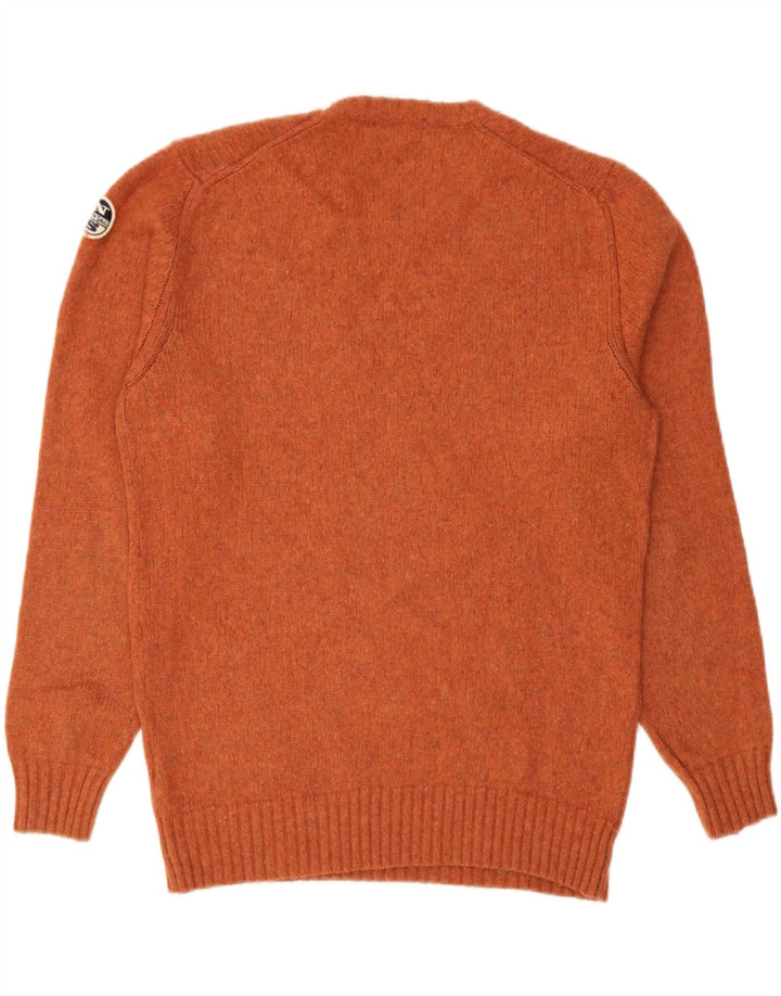 North Sails Mens Crew Neck Jumper Sweater XL Orange Wool
