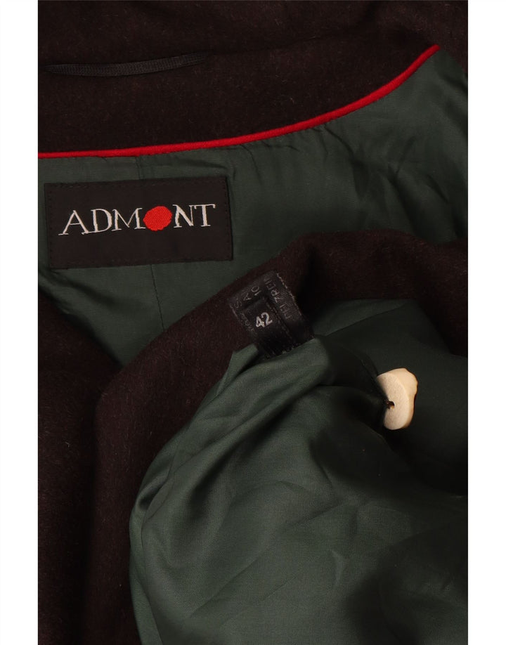 Admont Womens Hooded Oversized Overcoat EU 42 Large Brown Wool