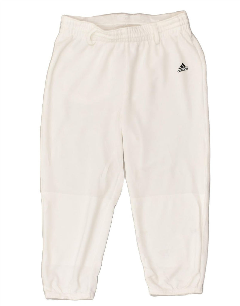 ADIDAS Girls Tracksuit Trousers 12-13 Years Large White Polyester | Vintage Adidas | Thrift | Second-Hand Adidas | Used Clothing | Messina Hembry 