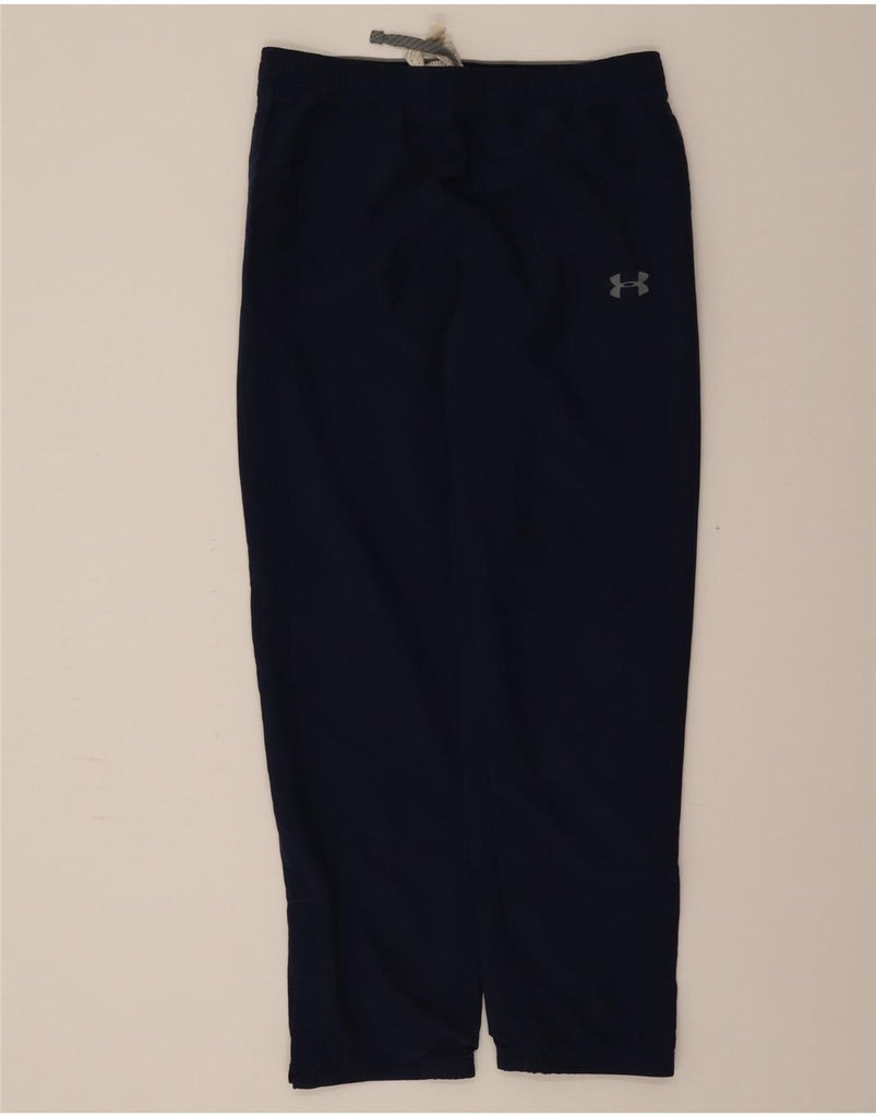 UNDER ARMOUR Boys Storm-Fit Tracksuit Trousers 13-14 Years XL Navy Blue Vintage Under Armour and Second-Hand Under Armour from Messina Hembry 