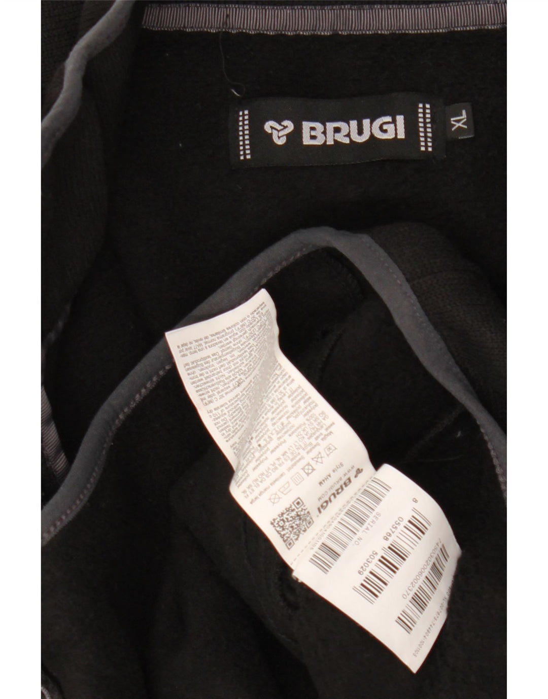 BRUGI Mens Tracksuit Top Jacket XL Black Colourblock Polyester