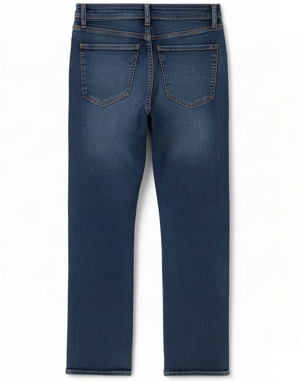 Zara Womens Crop Straight Jeans EU 38 Small W28 L25 Blue Cotton