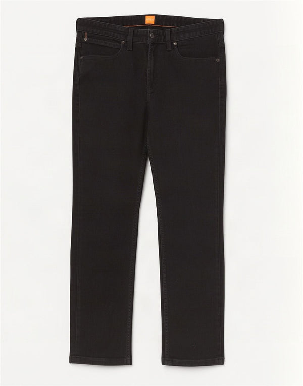 Hugo Boss Mens Straight Jeans W34 L28 Black Cotton