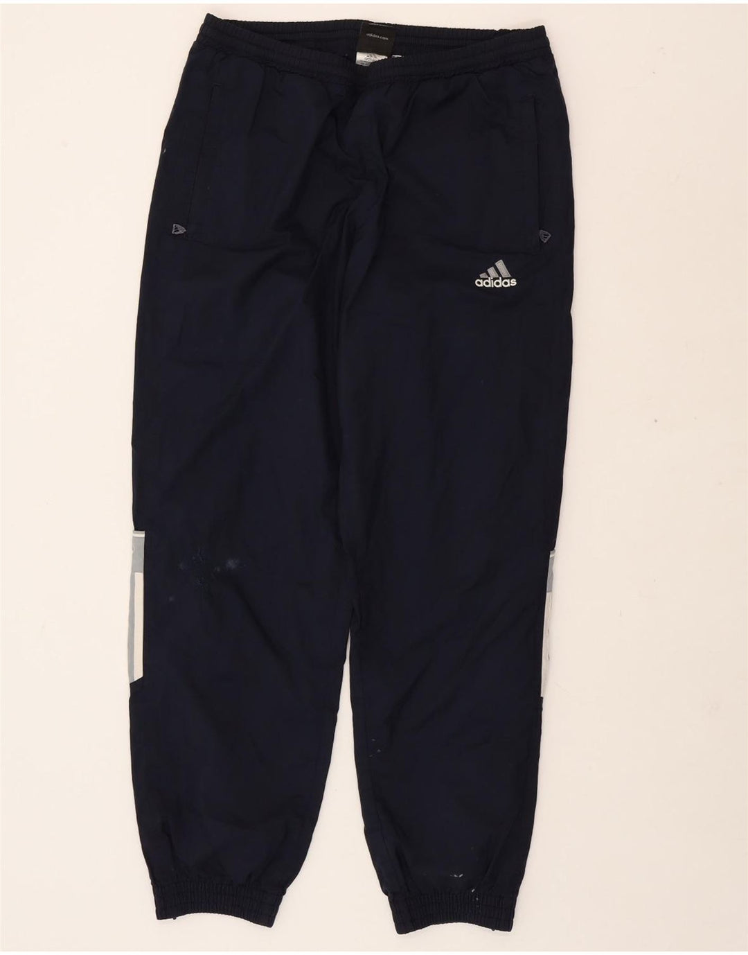 ADIDAS Mens Tracksuit Trousers Joggers Size 38/40 Medium  Navy Blue Vintage Adidas and Second-Hand Adidas from Messina Hembry 