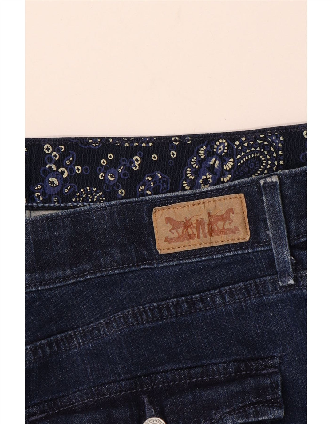 LEVI'S Womens 525 Straight Jeans W30 L31 Navy Blue