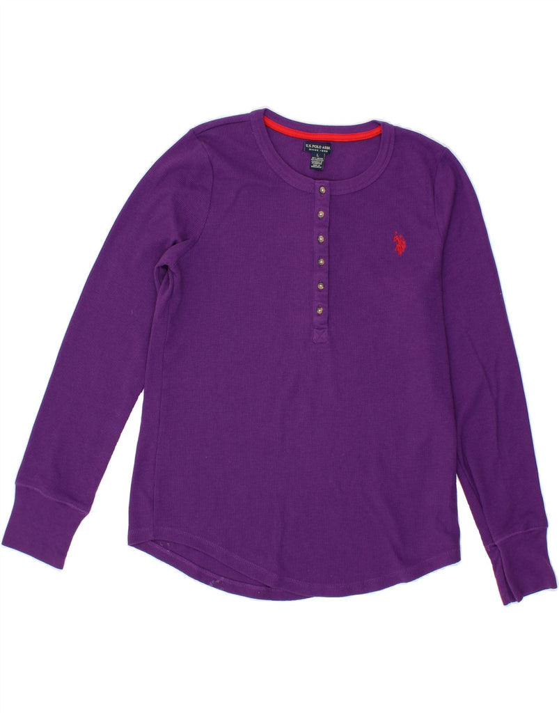 U.S. POLO ASSN. Womens Top Long Sleeve UK 14 Large Purple Cotton Vintage U.S. Polo Assn. and Second-Hand U.S. Polo Assn. from Messina Hembry 