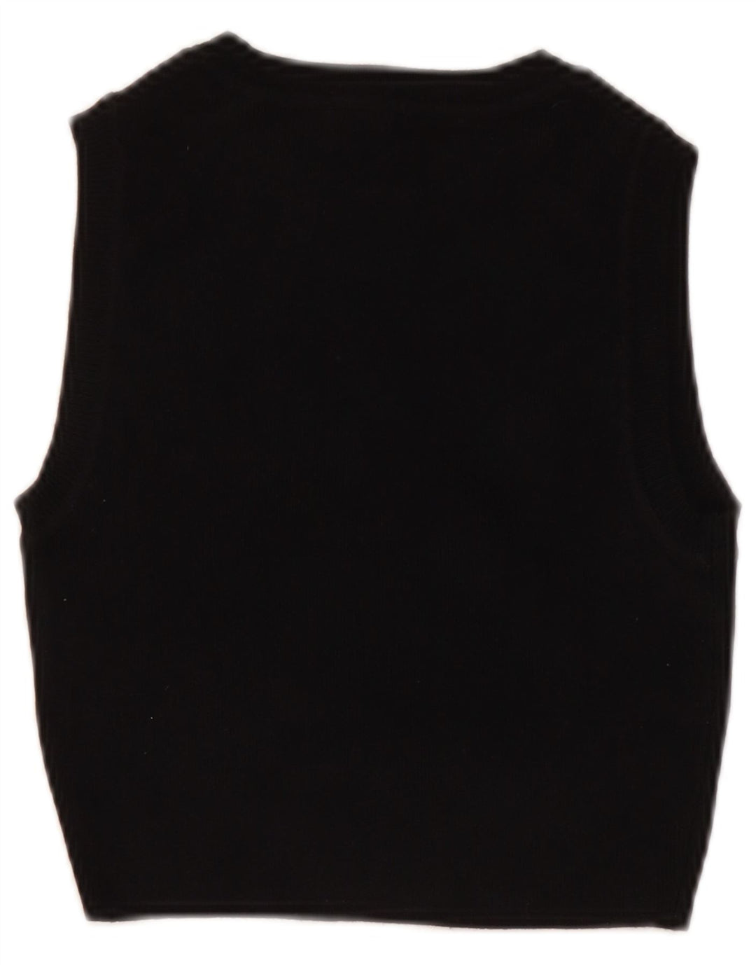 ZARA Womens Crop Vest Tank Top UK 8 Small Black Viscose
