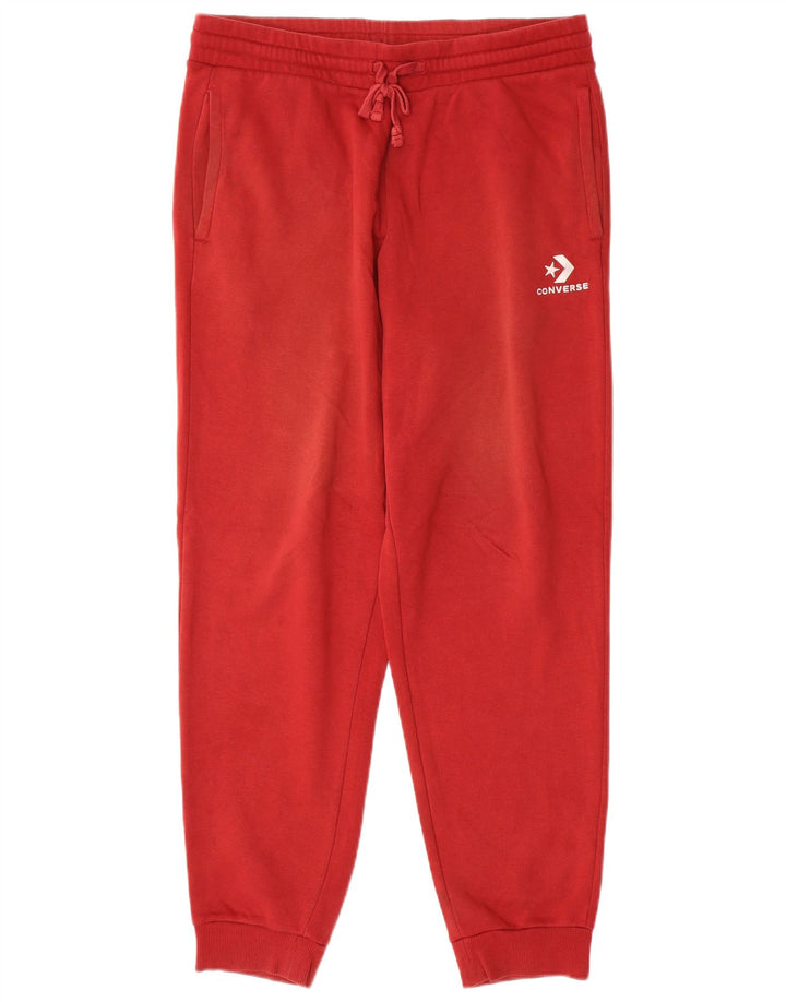 Converse Mens Tracksuit Trousers Joggers Medium Red Cotton