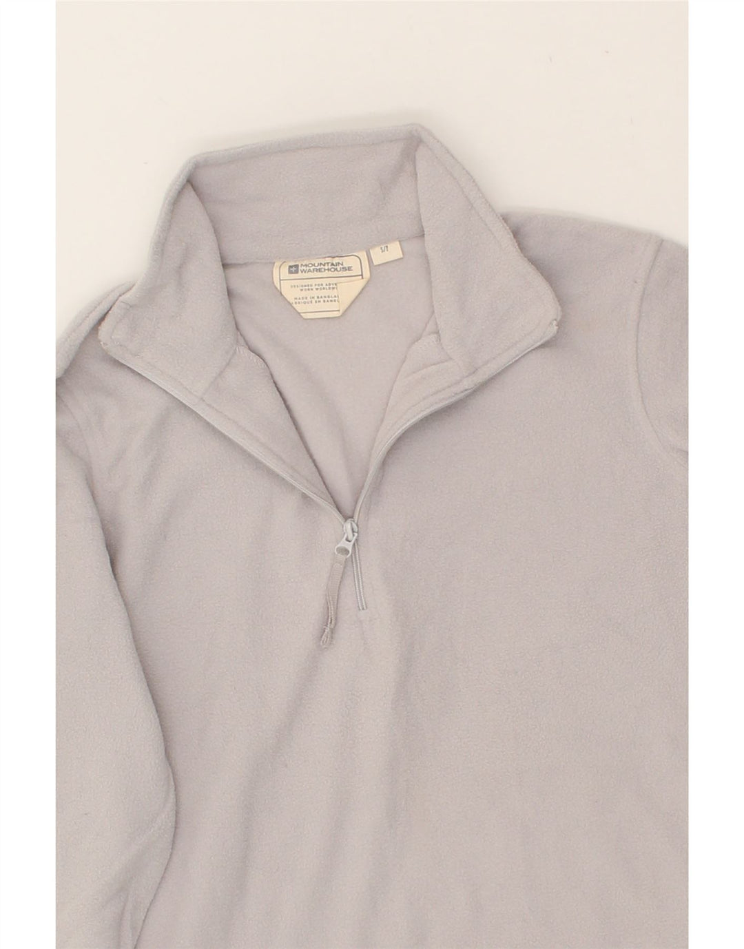 MOUNTAIN WAREHOUSE Womens Zip Neck Fleece Jumper UK 10 Small Grey Vintage Mountain Warehouse and Second-Hand Mountain Warehouse from Messina Hembry 