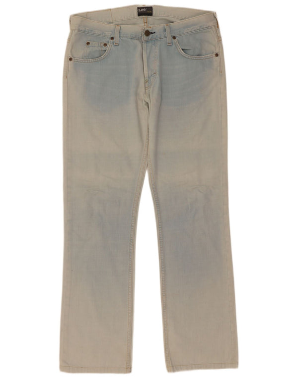 Lee Mens Knox Straight Jeans W32 L36 Blue Cotton
