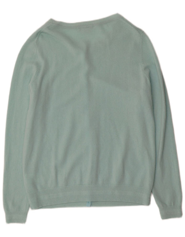 Boden Womens Cardigan Sweater UK 16 Large Turquoise Cashmere