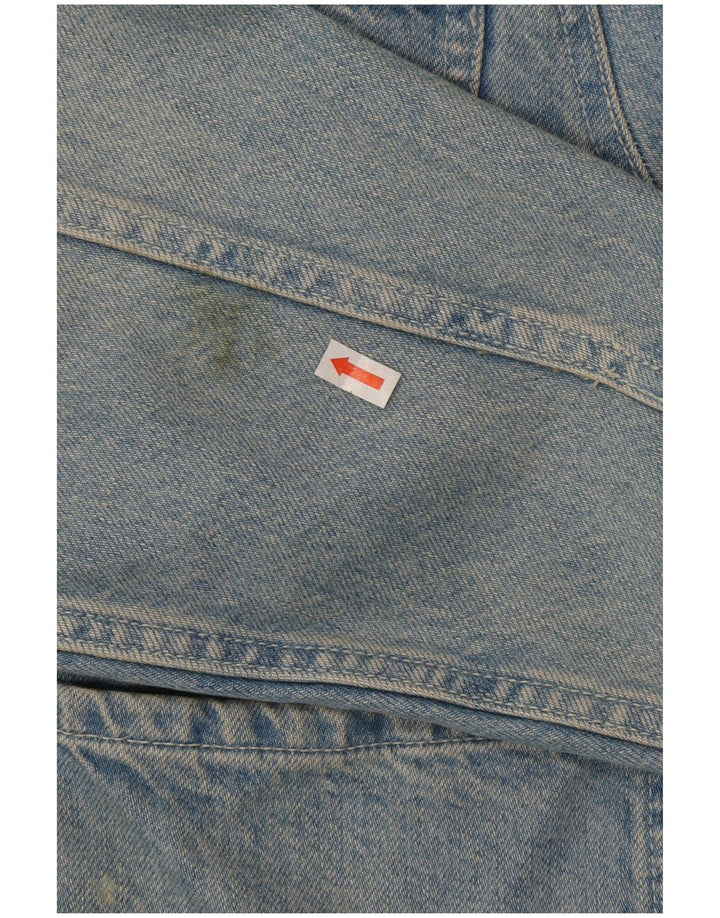 Zara Mens Denim Jacket UK 38 Medium Blue Cotton