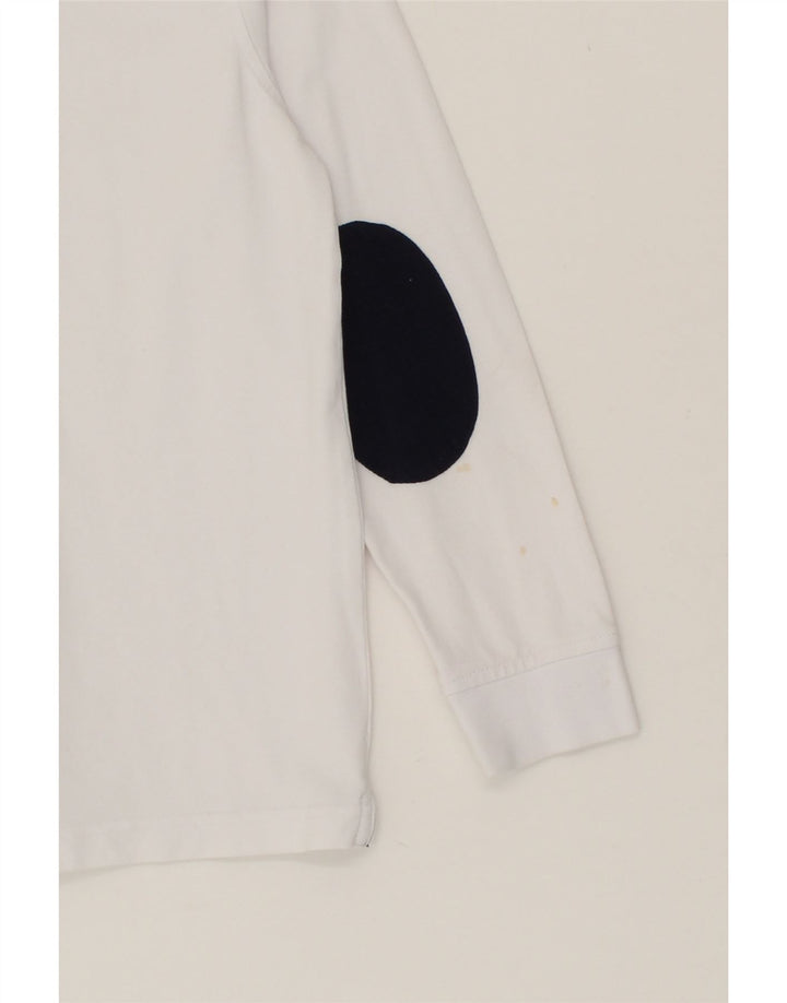 SUN68 Boys Long Sleeve Polo Shirt 9-10 Years White Cotton Vintage Sun68 and Second-Hand Sun68 from Messina Hembry 