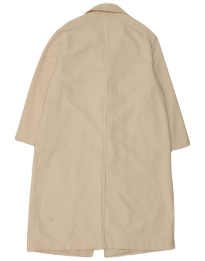 Zara Womens Overcoat UK 16 Large White Polyester