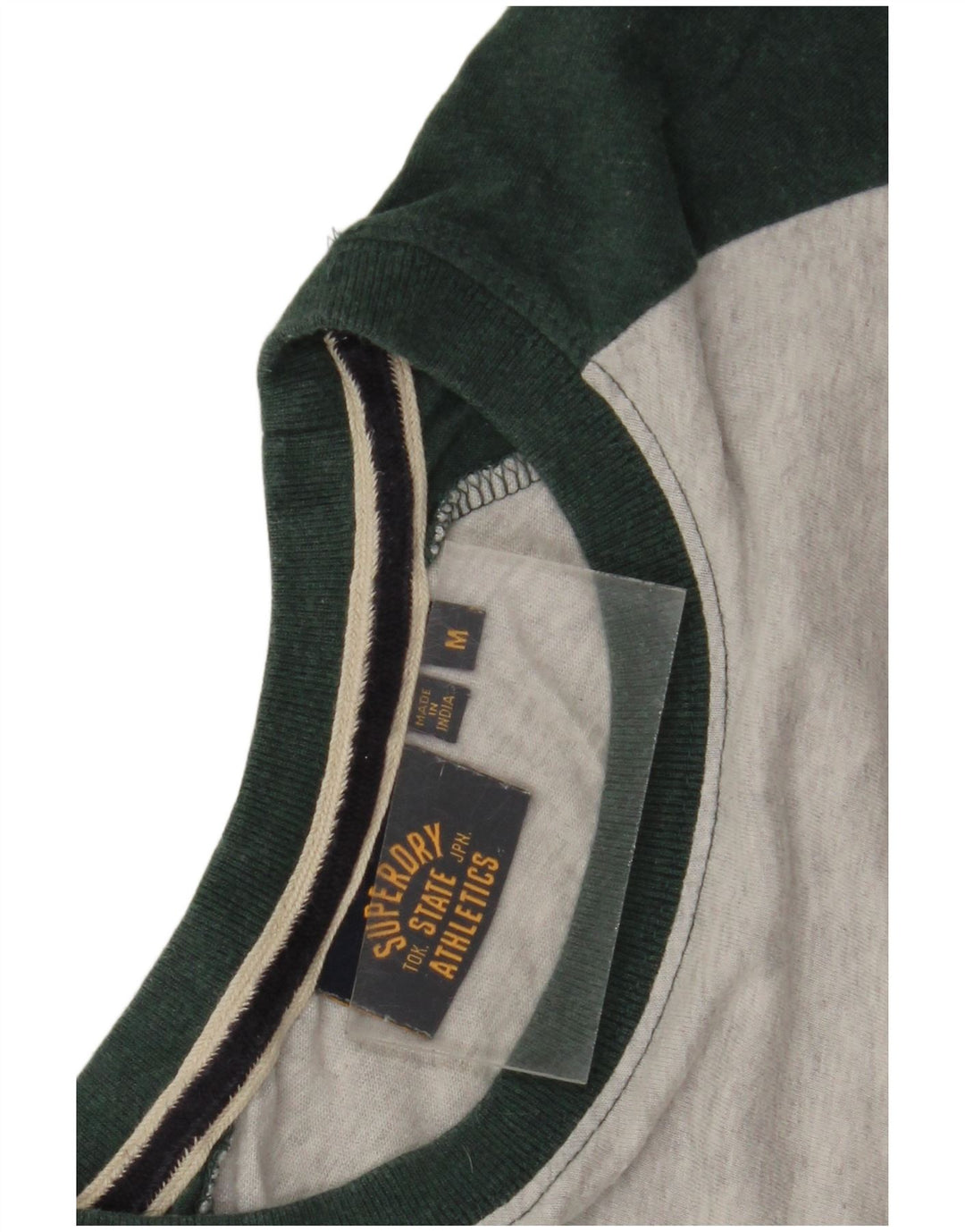 Superdry Mens Top Long Sleeve Medium Grey Colourblock Cotton