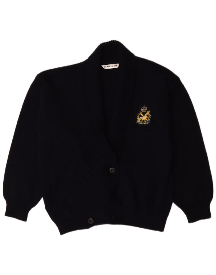 Frank Alexs Womens Cardigan Sweater IT 52 2XL Navy Blue Wool