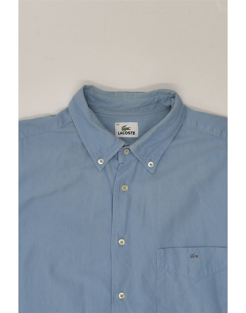 LACOSTE Mens Shirt Size 44 Large Blue Cotton | Vintage Lacoste | Thrift | Second-Hand Lacoste | Used Clothing | Messina Hembry 