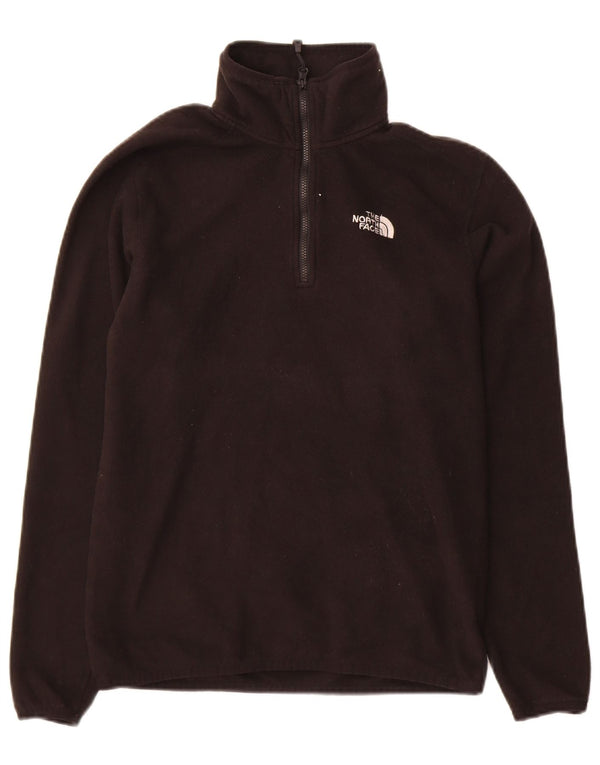 The North Face Mens Zip Neck Fleece Jumper Small Black Polyester